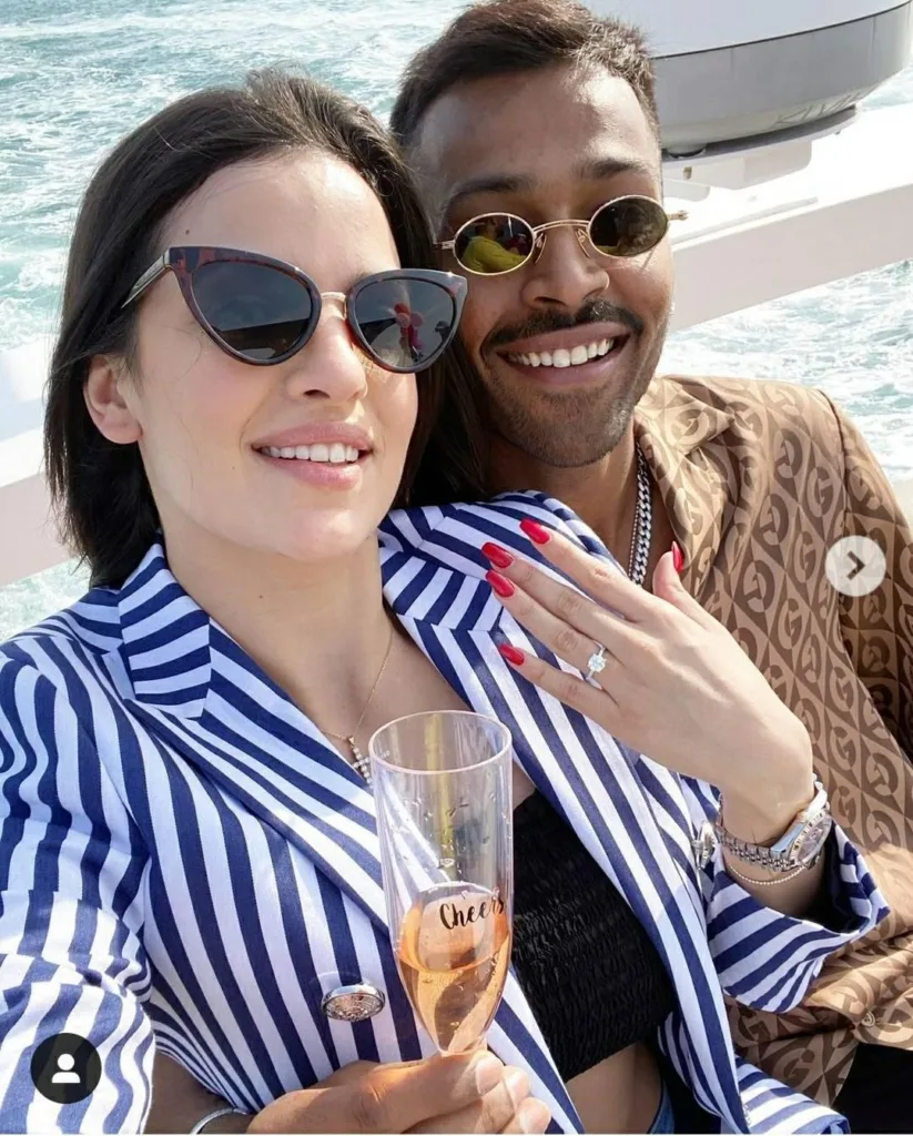 Hardik Pandya & His wife Natasha Stankovic
