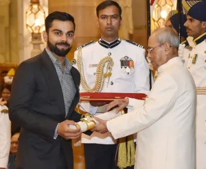 Padma Shri award from President Pranab Mukherjee in March 2017