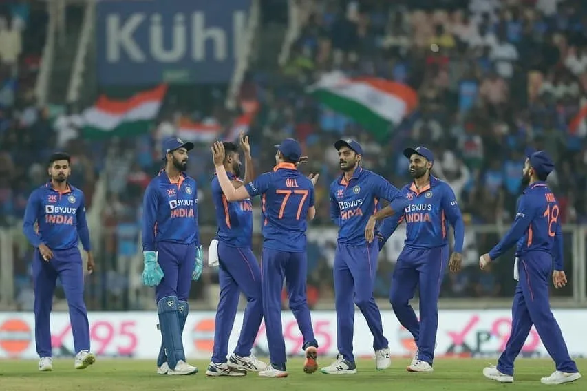 Winning moment of Indian team